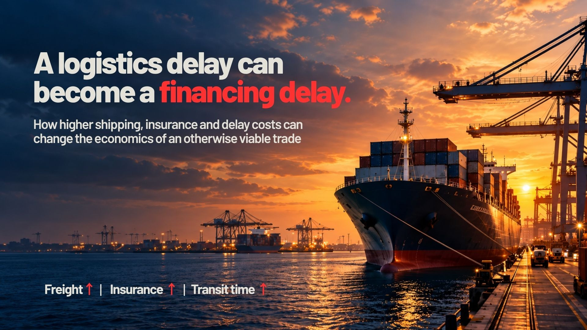 A logistics delay can become a financing delay.